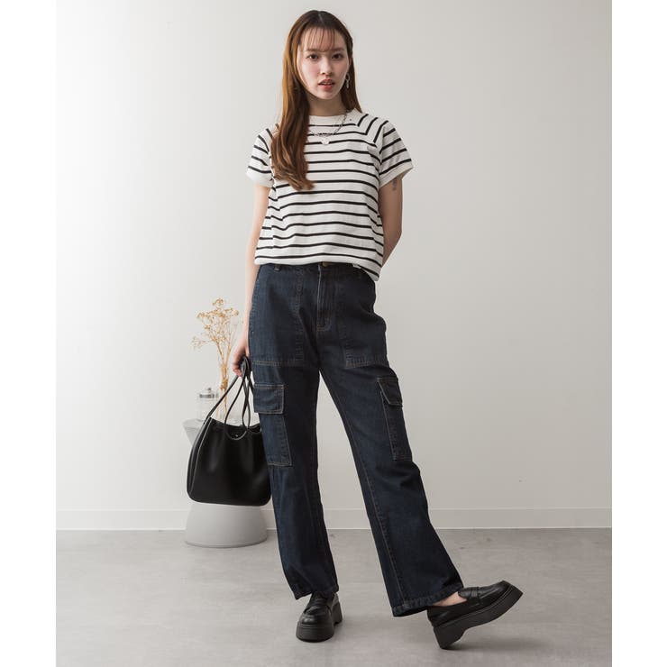 大きいサイズ レディース デニムカーゴパンツ | JungleJalopy | 詳細画像47 