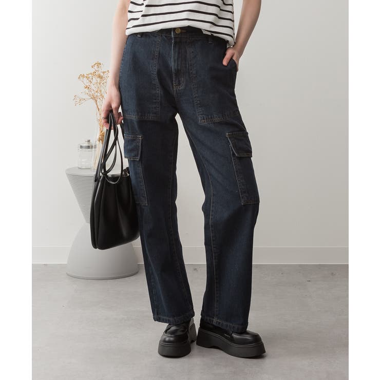 大きいサイズ レディース デニムカーゴパンツ | JungleJalopy | 詳細画像52 