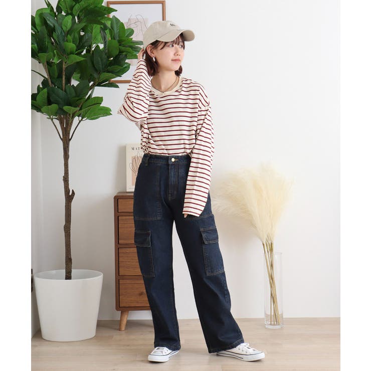 大きいサイズ レディース デニムカーゴパンツ | JungleJalopy | 詳細画像66 