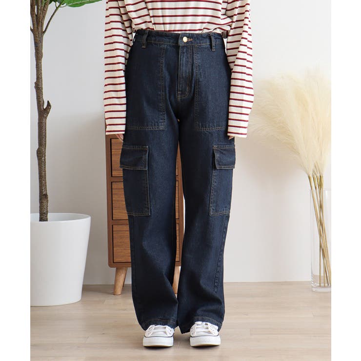 大きいサイズ レディース デニムカーゴパンツ | JungleJalopy | 詳細画像67 