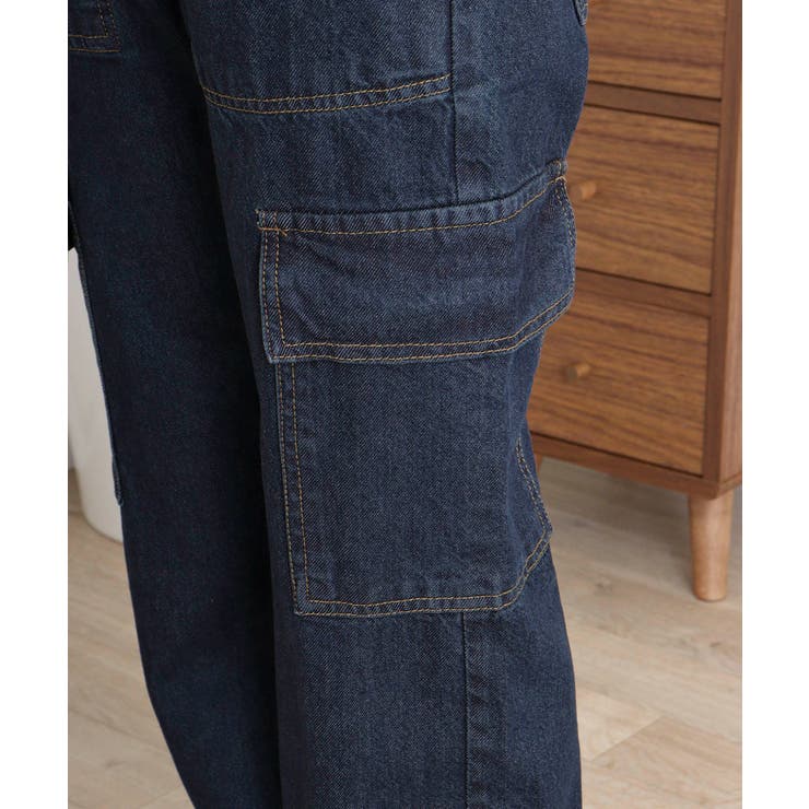 大きいサイズ レディース デニムカーゴパンツ | JungleJalopy | 詳細画像72 