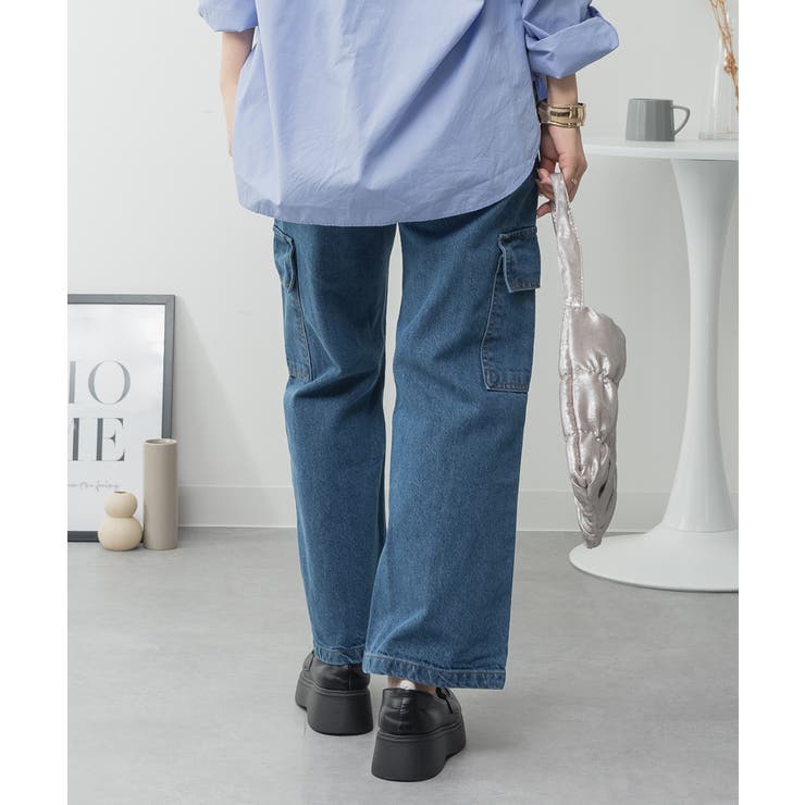 大きいサイズ レディース デニムカーゴパンツ | JungleJalopy | 詳細画像9 