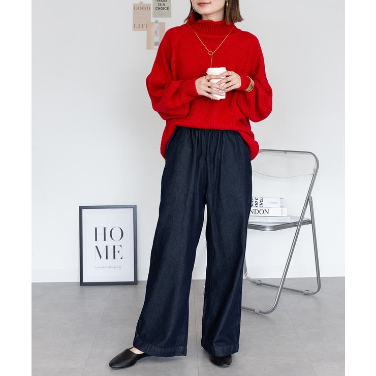 デニムオールゴムワイドパンツ デニムパンツ ボトムス | JungleJalopy | 詳細画像8 