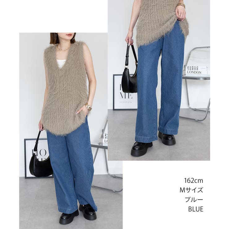 デニムオールゴムワイドパンツ デニムパンツ ボトムス | JungleJalopy | 詳細画像9 