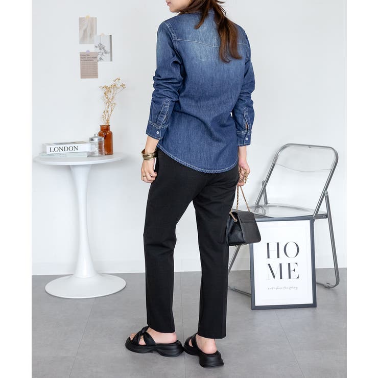 ノーカラーウエスタンデニムシャツ レディース 大きいサイズ レビュー特典あり | JungleJalopy | 詳細画像15 