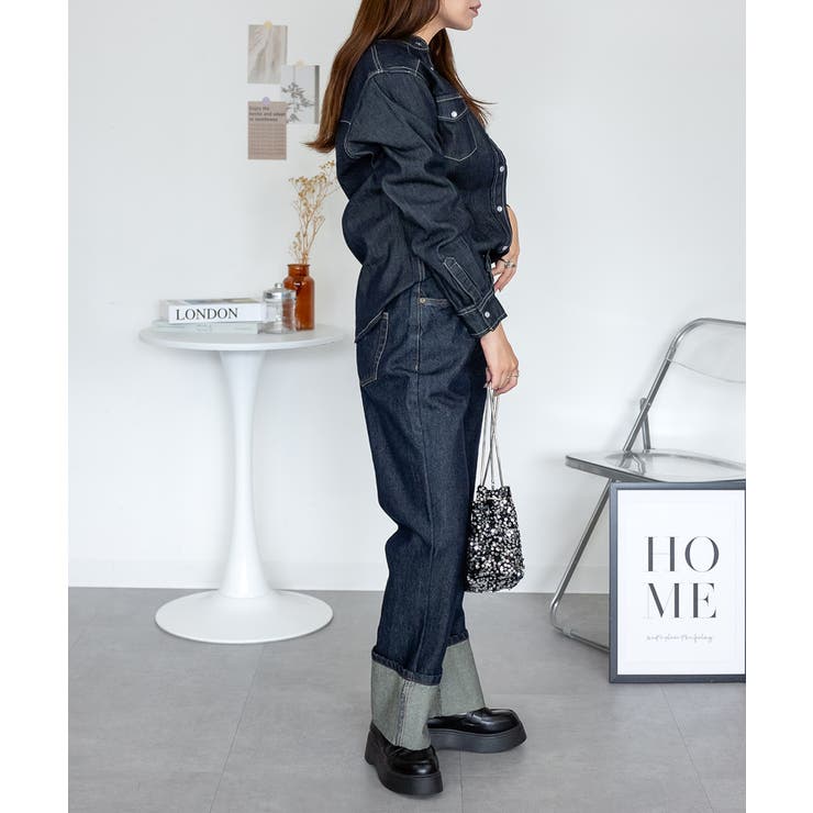 ノーカラーウエスタンデニムシャツ レディース 大きいサイズ レビュー特典あり | JungleJalopy | 詳細画像38 