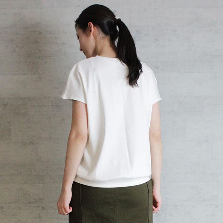 【M-L・LL-3L・4L-5L】コットンフライスVネックフレンチTシャツ | JungleJalopy | 詳細画像13 