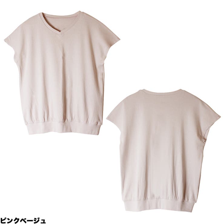 【M-L・LL-3L・4L-5L】コットンフライスVネックフレンチTシャツ | JungleJalopy | 詳細画像19 