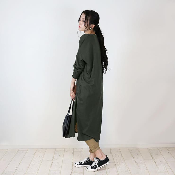 コクーンシルエット長袖ワンピース レディース 大きいサイズ | JungleJalopy | 詳細画像19 