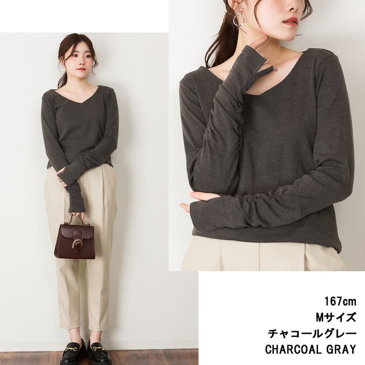 【M・L・LL・3L・4L】Vネック指空きTシャツ | JungleJalopy | 詳細画像15 