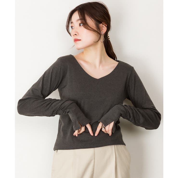 【M・L・LL・3L・4L】Vネック指空きTシャツ | JungleJalopy | 詳細画像19 