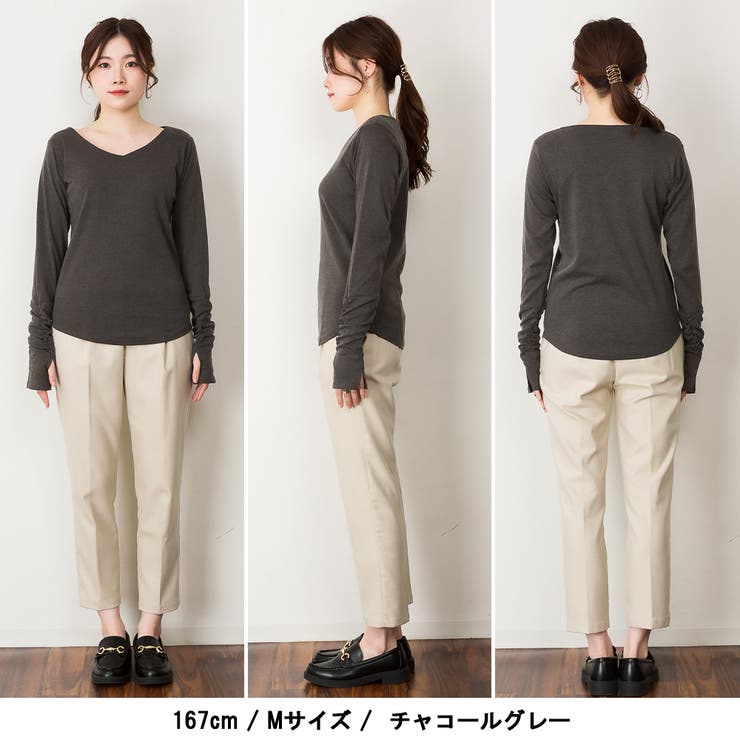 【M・L・LL・3L・4L】Vネック指空きTシャツ | JungleJalopy | 詳細画像23 