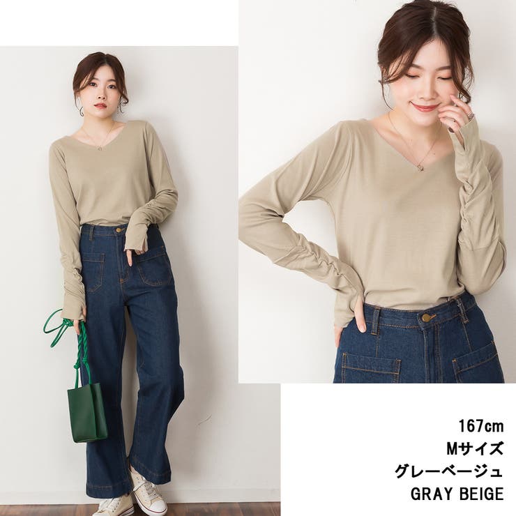 【M・L・LL・3L・4L】Vネック指空きTシャツ | JungleJalopy | 詳細画像24 