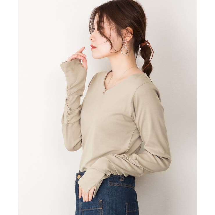 【M・L・LL・3L・4L】Vネック指空きTシャツ | JungleJalopy | 詳細画像28 