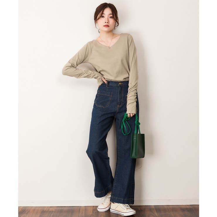 【M・L・LL・3L・4L】Vネック指空きTシャツ | JungleJalopy | 詳細画像30 