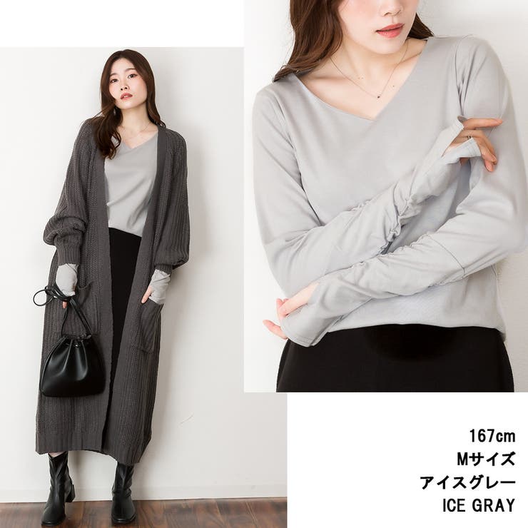 【M・L・LL・3L・4L】Vネック指空きTシャツ | JungleJalopy | 詳細画像34 