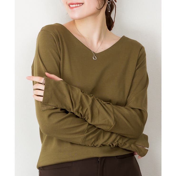 【M・L・LL・3L・4L】Vネック指空きTシャツ | JungleJalopy | 詳細画像43 