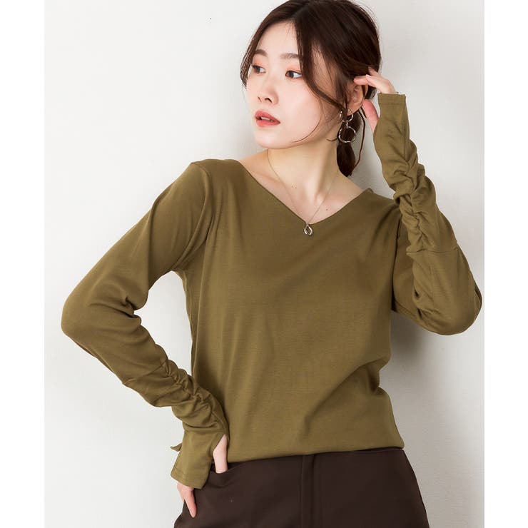 【M・L・LL・3L・4L】Vネック指空きTシャツ | JungleJalopy | 詳細画像44 