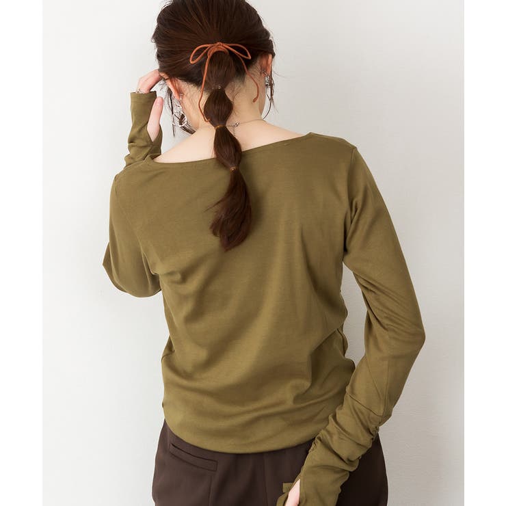 【M・L・LL・3L・4L】Vネック指空きTシャツ | JungleJalopy | 詳細画像46 