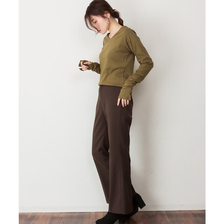 【M・L・LL・3L・4L】Vネック指空きTシャツ | JungleJalopy | 詳細画像48 