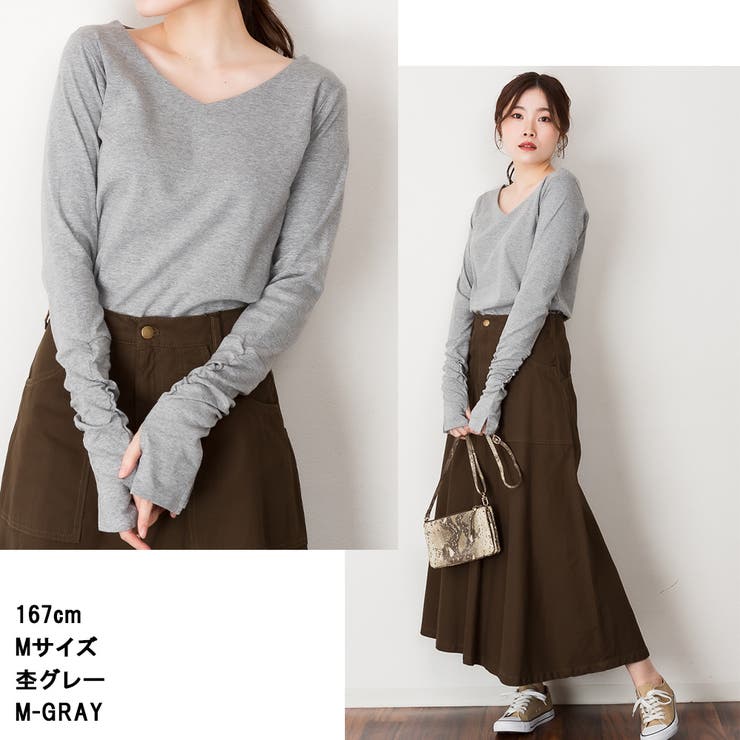 【M・L・LL・3L・4L】Vネック指空きTシャツ | JungleJalopy | 詳細画像49 