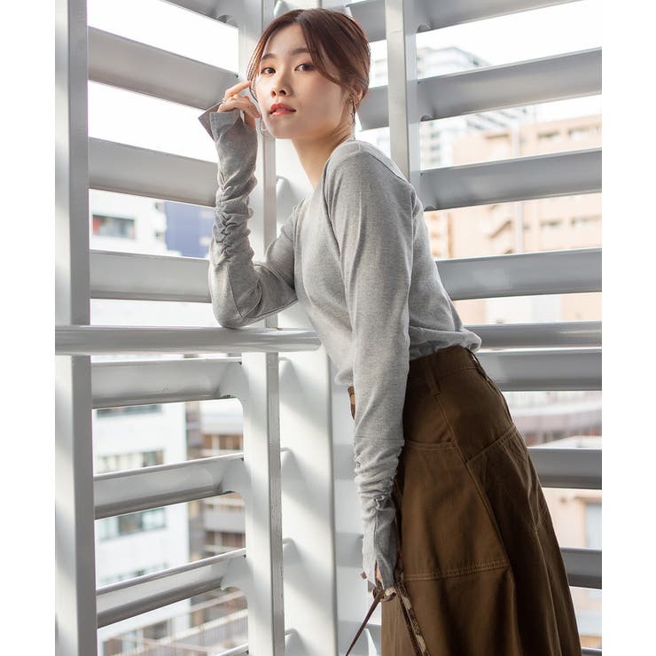 【M・L・LL・3L・4L】Vネック指空きTシャツ | JungleJalopy | 詳細画像51 