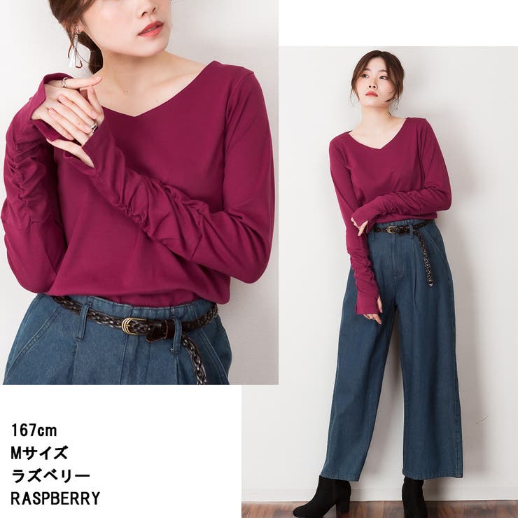 【M・L・LL・3L・4L】Vネック指空きTシャツ | JungleJalopy | 詳細画像57 