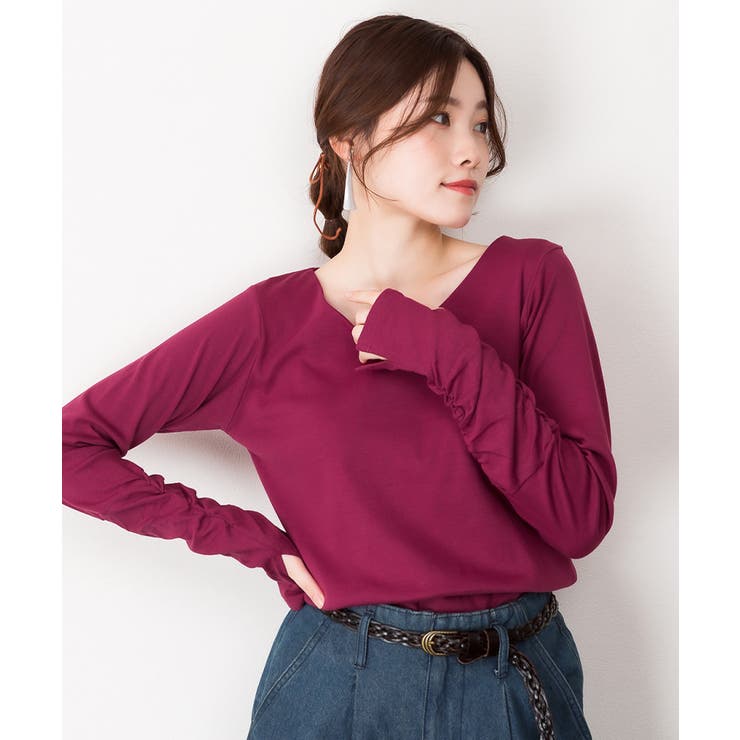 【M・L・LL・3L・4L】Vネック指空きTシャツ | JungleJalopy | 詳細画像60 