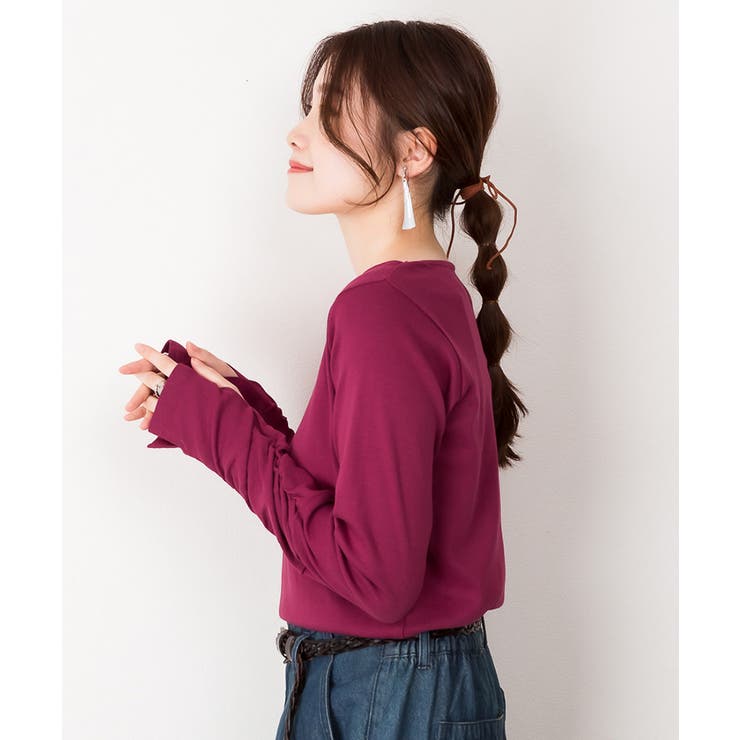 【M・L・LL・3L・4L】Vネック指空きTシャツ | JungleJalopy | 詳細画像61 