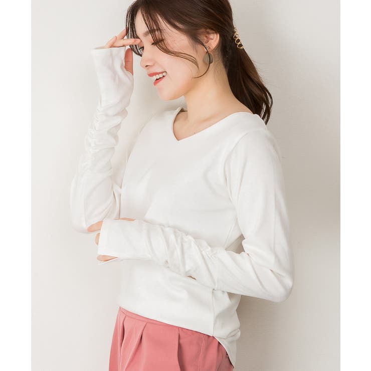 【M・L・LL・3L・4L】Vネック指空きTシャツ | JungleJalopy | 詳細画像67 