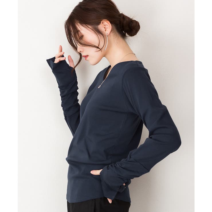 【M・L・LL・3L・4L】Vネック指空きTシャツ | JungleJalopy | 詳細画像73 