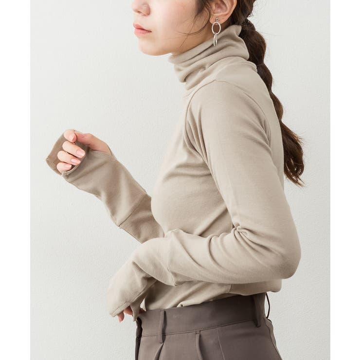 【M・LL・L・4L・3L】ハイネック指穴カットソー | JungleJalopy | 詳細画像21 