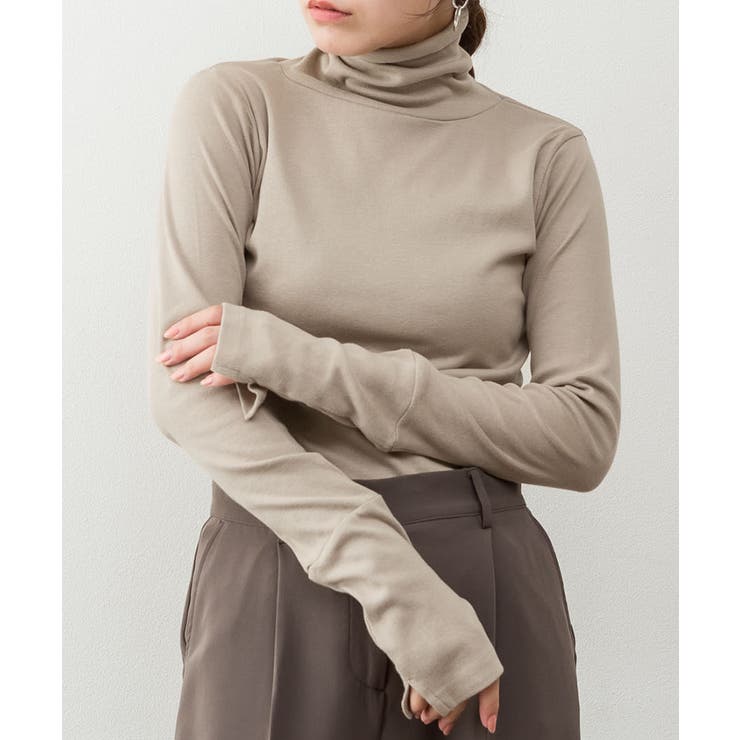 【M・LL・L・4L・3L】ハイネック指穴カットソー | JungleJalopy | 詳細画像23 