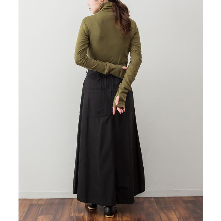 【M・LL・L・4L・3L】ハイネック指穴カットソー | JungleJalopy | 詳細画像34 