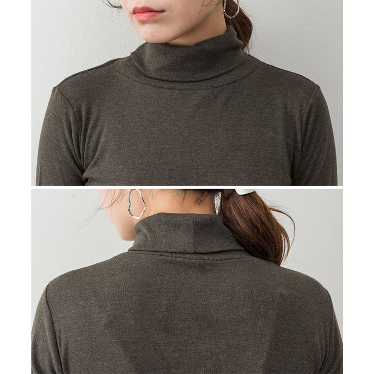 【M・LL・L・4L・3L】ハイネック指穴カットソー | JungleJalopy | 詳細画像44 