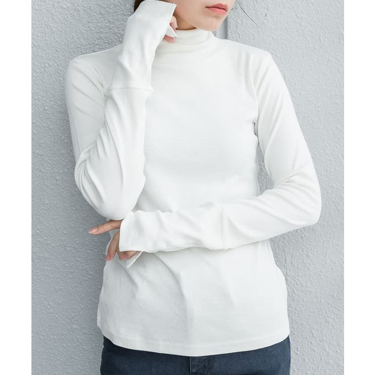 【M・LL・L・4L・3L】ハイネック指穴カットソー | JungleJalopy | 詳細画像8 