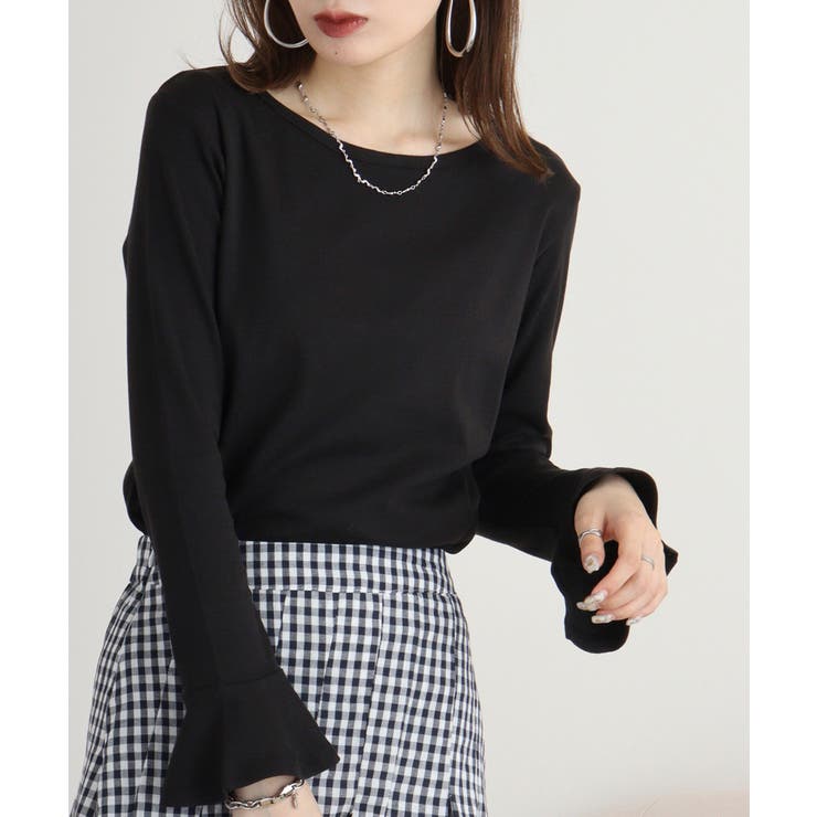 綿フライス袖口フレア長袖カットソー | JungleJalopy | 詳細画像11 