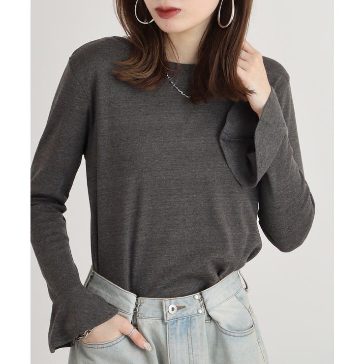 綿フライス袖口フレア長袖カットソー | JungleJalopy | 詳細画像20 