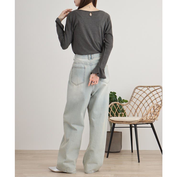 綿フライス袖口フレア長袖カットソー | JungleJalopy | 詳細画像25 