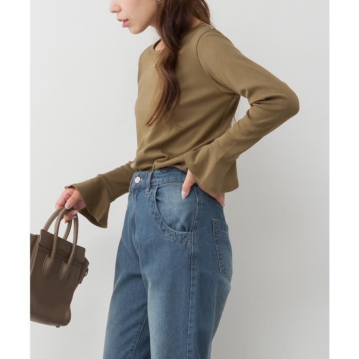 綿フライス袖口フレア長袖カットソー | JungleJalopy | 詳細画像28 