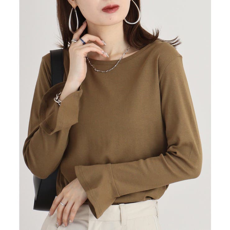 綿フライス袖口フレア長袖カットソー | JungleJalopy | 詳細画像31 