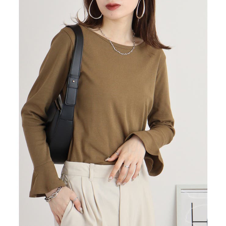 綿フライス袖口フレア長袖カットソー | JungleJalopy | 詳細画像32 