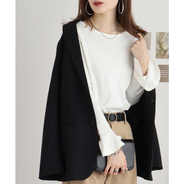 綿フライス袖口フレア長袖カットソー | JungleJalopy | 詳細画像43 