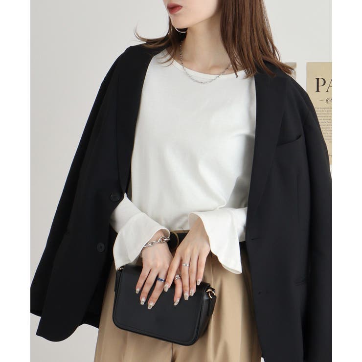 綿フライス袖口フレア長袖カットソー | JungleJalopy | 詳細画像44 