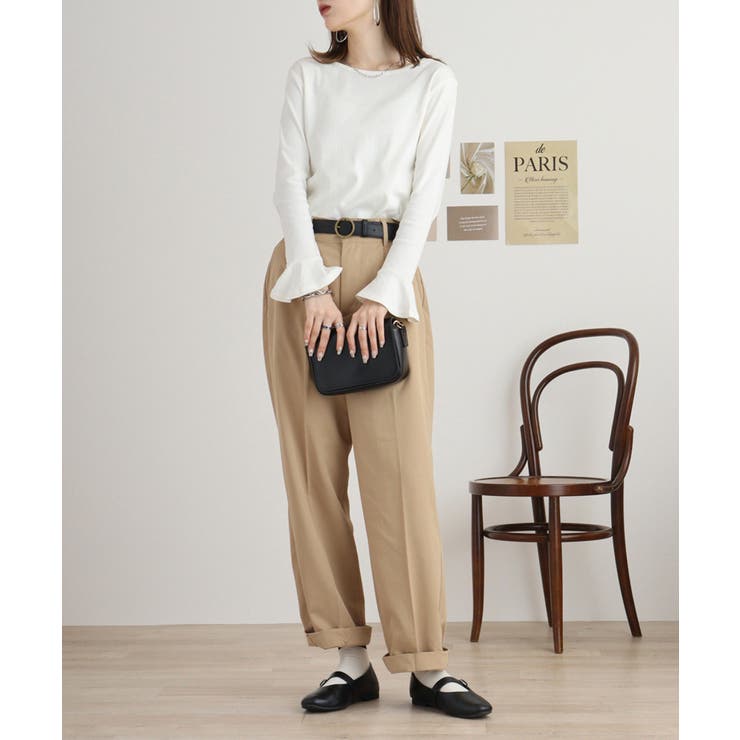 綿フライス袖口フレア長袖カットソー | JungleJalopy | 詳細画像46 