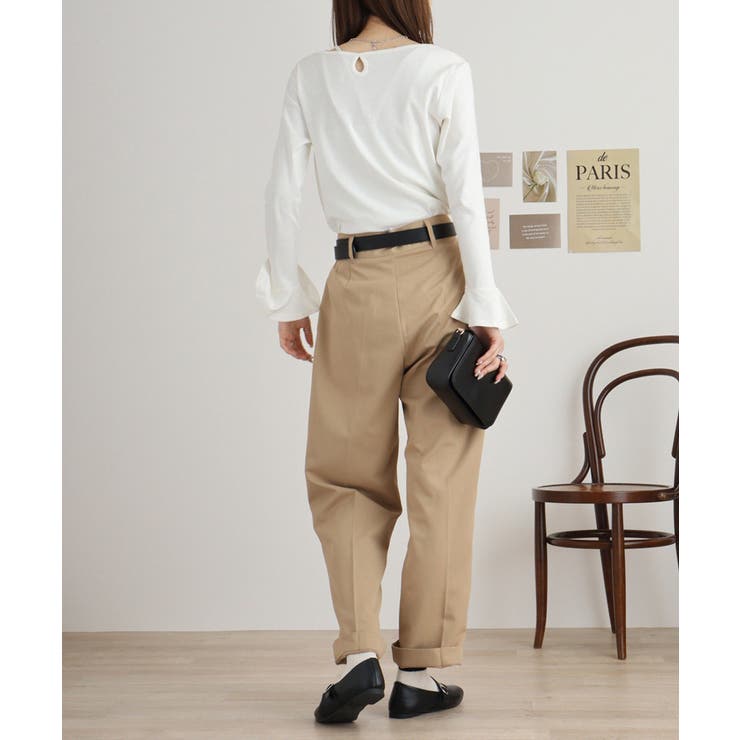 綿フライス袖口フレア長袖カットソー | JungleJalopy | 詳細画像47 