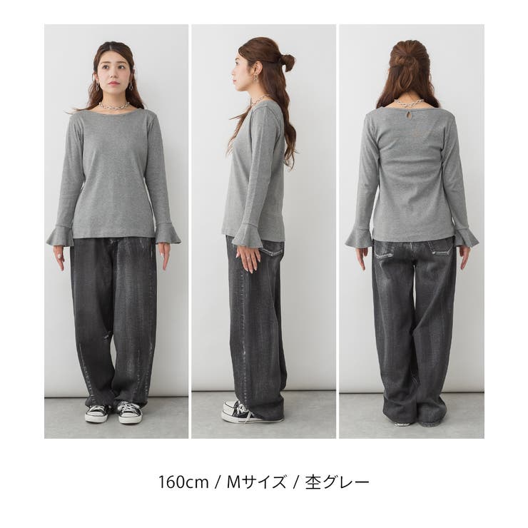 綿フライス袖口フレア長袖カットソー | JungleJalopy | 詳細画像54 