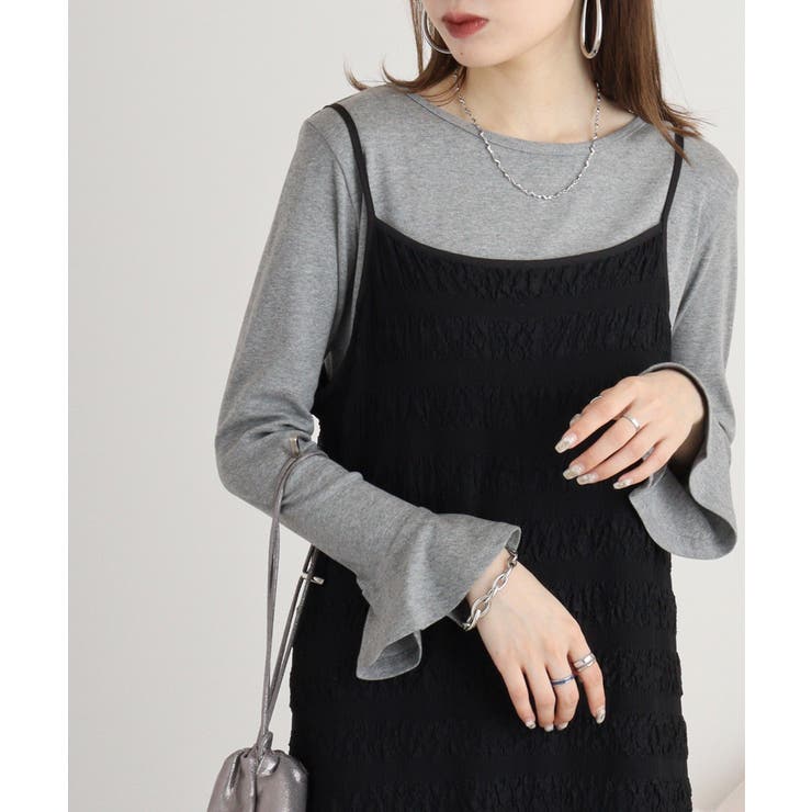 綿フライス袖口フレア長袖カットソー | JungleJalopy | 詳細画像55 