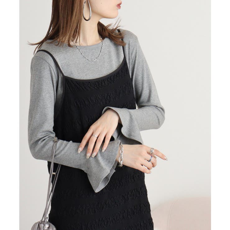 綿フライス袖口フレア長袖カットソー | JungleJalopy | 詳細画像56 