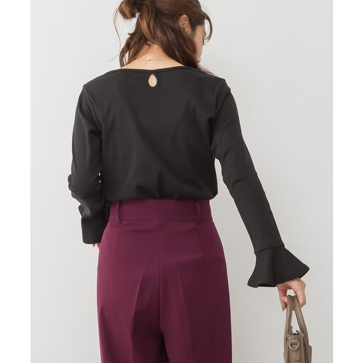 綿フライス袖口フレア長袖カットソー | JungleJalopy | 詳細画像6 